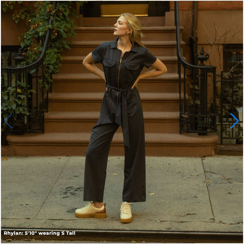 Albion Fit City Jumpsuit Charcoal LIKE NEW - Lg Petite